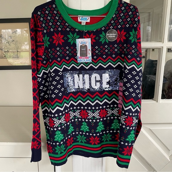 Rockin' Around Women's Christmas Sweater - Picture 1 of 5